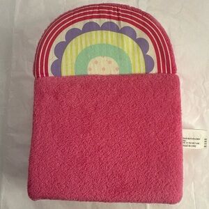 American Girl Pink Plush Chair/Bed  with Colorful Backrest